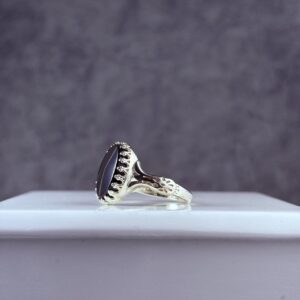 انگشتر نقره زنانه عقیق مشکی