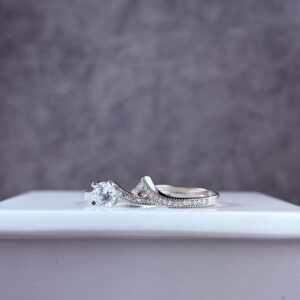 حلقه و پشت حلقه جواهری نگین اتمی