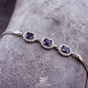 دستبند زنانه جواهری یاقوت کبود آفریقایی