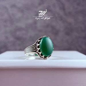 انگشتر نقره مردانه عقیق سبز
