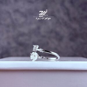 انگشتر نقره زنانه طرح گل و پروانه