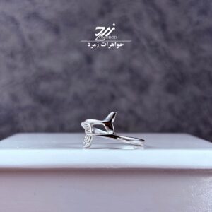 انگشتر نقره زنانه طرح ماهی