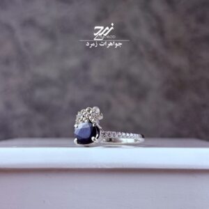 انگشتر نقره زنانه یاقوت کبود
