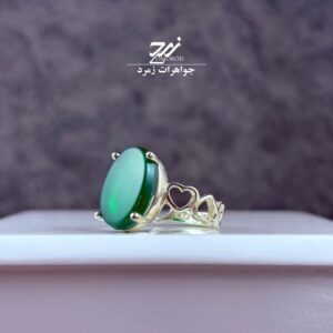 انگشتر نقره زنانه عقیق سبز