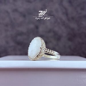 انگشتر نقره زنانه سنگ حرم حضرت زینب (س)