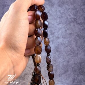 تسبیح عقیق سلیمانی مدل پیچ